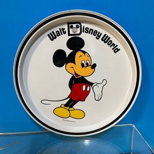 Walt Disney World Mickey Mouse Vintage 70’s Collectors Tin Enamel Serving Tray